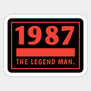 1987 birthday Sticker